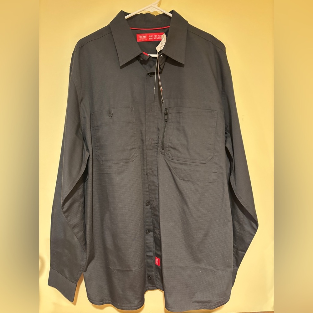 Men's Charcoal Button-Down Shirt